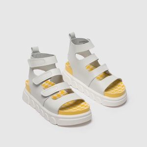 Fly London calo625fly modern indie street style white gladiator sandals